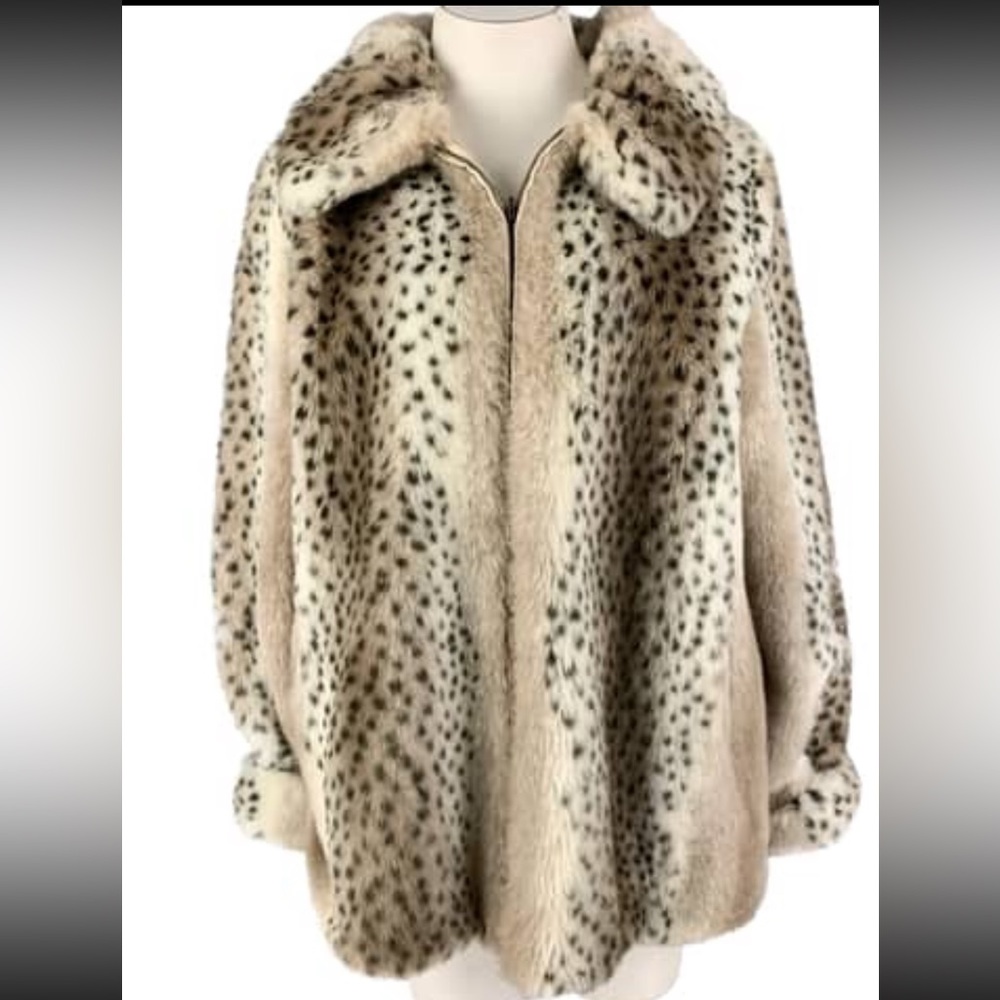 Dennis Basso Reversible Faux Fur Coat